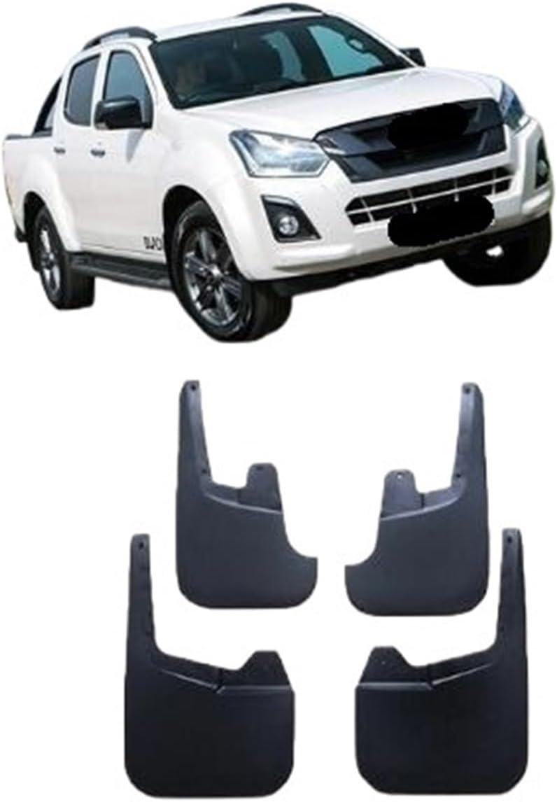 Car Mud Flaps Compatible for Isuzu D-Max 2011~2019 DMAX 2012 2013 2014 2015 2016 Mudguard Splash Guards Fender Mudflaps Auto Accessories(Double Cab 4-dr)