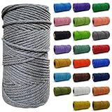 Photo Gallery hdviai corda macramè naturale non sbiancata, corda in macramè, 4 fili, per appendere alla parete, fai da te, per piante, progetti decorativi annodati, 4 mm x 220 m, grigio scuro Photo Gallery hdviai corda macramè naturale non sbiancata, corda in macramè, 4 fili, per appendere alla parete, fai da te, per piante, progetti decorativi annodati, 4 mm x 220 m, grigio scuro