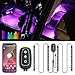 Illuminazione LED per interni –Trongle lampada per auto, 48LED, striscia di design a due linee migliorata, impermeabile, multicolore con funzione suono attivo tramite microfono[classe energetica A+++]