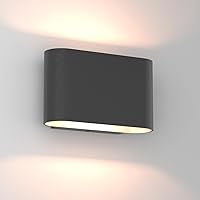 Vista 17 de Aipsun Juego de 2 Apliques de Pared LED Modernos Negros Luces de Pared para Interiores con Cableado Fijo Hacia Arriba y Hacia Abajo Luz de Montaje