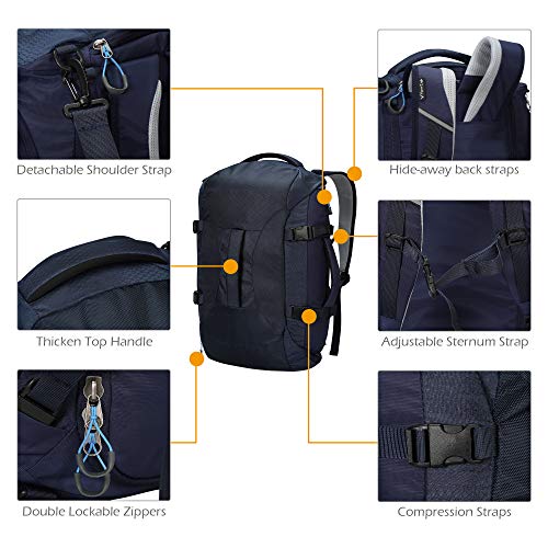 Hynes Eagle Travel Backpack 4 Way Duffel Backpack Water Repellent Gym Sports Bag for Women Men, Blue