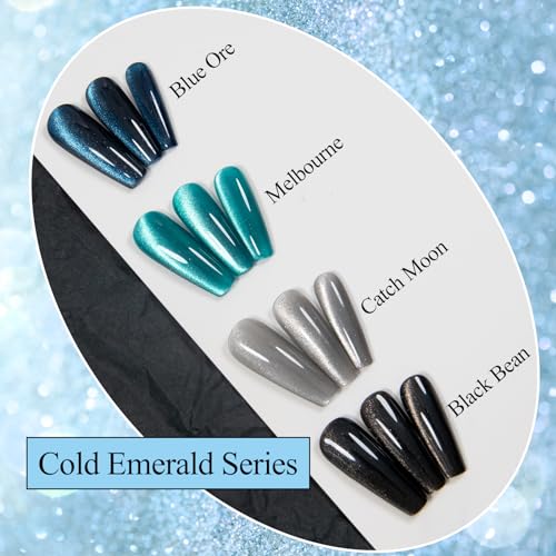 Esmalte Gel Cat Eye ADHERE 12ML Negro Soak Off UV miniatura 2