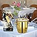 Ice Buckets - Champagne Ice Bucket with Tongs, Golden Trumpet Ice Bucket Stainless Steel Mirror Reflection Wine Cooler for Cocktail Bar Beer Red Wine Liquor Beverages Party,Ice Frozen Longer, 2.5L