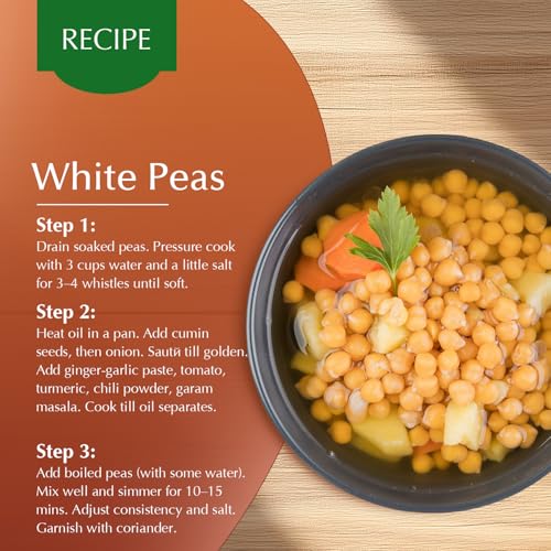 Image of Amazon Brand - Vedaka Premium White Peas, 1kg