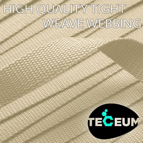 Image of TECEUM 3 /4 inch & 5 /8 inch & 1 inch & 1.5 inch & 2 inch Webbing - 10 25 50 Yards - 40+ Colors - Heavy Duty 1 Inch 1.5 Inch 2 Inch Backpack Straps - Webbing for Outdoors Indoors Crafting DIY