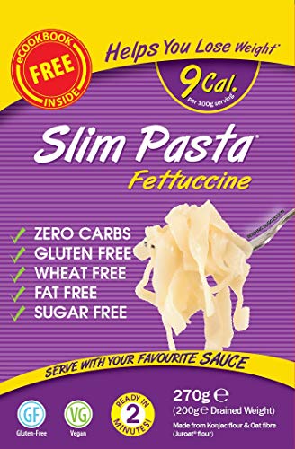 konjac Fettuccine Pasta | 5 x 270 gramos | Eat Water | 9 kcal x 100 gramos |