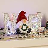 GUOOU Christmas Gnome Table Decoration Centerpiece, Resin Noel Gnome Figurine Table Decoration Cente