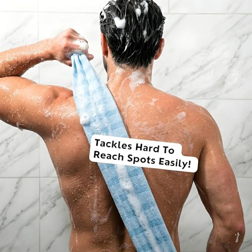 DOCKOMO African Net Sponge - 40-Inch Long Exfoliating Body Scrubber for Shower - Fast-Dryi - image 2