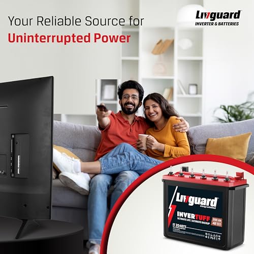 Image of Livguard IT 2048TT |Tall Tubular Inverter Battery |200 Ah |48 Months Warranty | Reliable Backup for Home, Office and Shop
