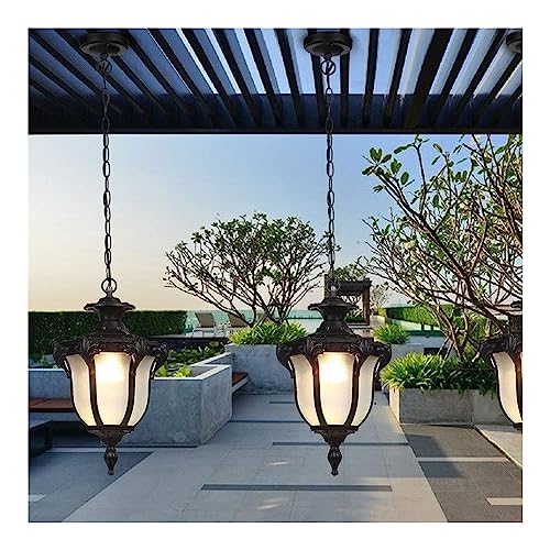 Lustre extérieur rustique E27 plafonnier américain suspendu pour pavillon