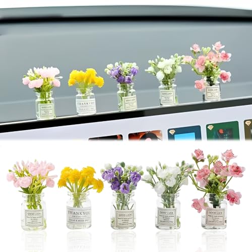 Lot de 5 Accessoires Deco Voiture Intérieur Femme, Accessoire Voiture Interieur Decoration,...