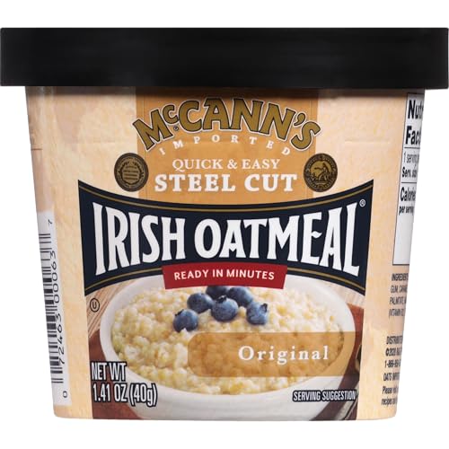 McCann's Irish Oatmeal Instant Oatmeal Cup, Original, 1.4 Ounce (Pack of 12)