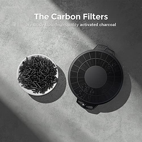 Ciarra Slim Range Hood 30 Inch Under Cabinet Kitchen Vent Hood In Sliver With Carbon Filter #TOP2