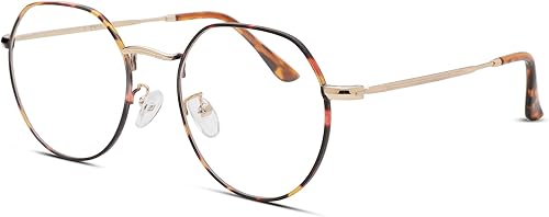 Miniatura 6 de Pro Acme Gafas redondas de moda Metal Clear Lens Frame Vintage Unisex Gafas 53MM