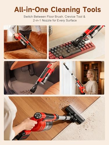 60KPa Cordless Vacuum Cleaner for Home, 700W Stick Vacuum for Pet Hair - image 8