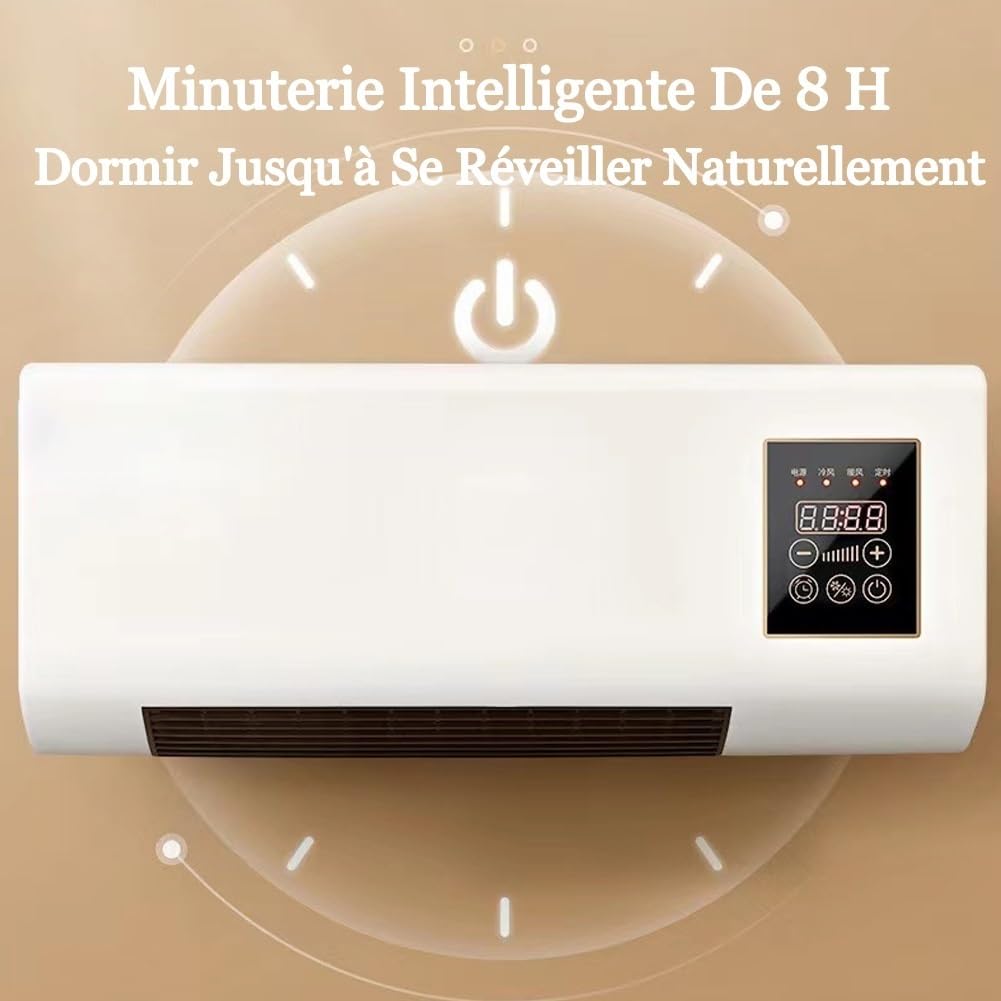 Aire Acondicionado Climafy 2025, Split MAX, portátil Climafy, Sistema de refrigeración y calefacción silencioso de Pared for casa, Garaje y Oficina. Instalación rápida.(B)