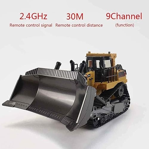 Miniatura 3 de Adepe Excavadora RC 1 16 RC Bulldozer Toy All Terrains Off Road Bulldozer grande Tractor Camión Vehículo 4WD eléctrico RC Coches de juguete para