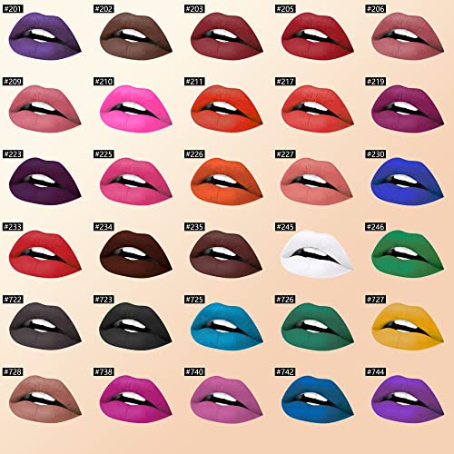 7V Home Beauty Black Matte Liquid Lipstick thumb #6