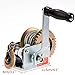 600lbs Capacity Heavy Duty Hand Winch, Hand Crank Strap Gear Winch with 8m Steel Wire, Manual Operated Two-Way Ratchet ATV Boat Trailer Marine (600LBS)