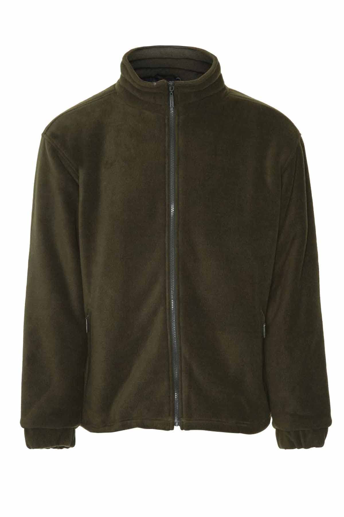 Mens Glen Country Estate Quilt Lined Fleece Coat-Olive-Medium 38-40