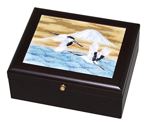 彩光舎 七宝焼き オーバーナイト BOX 富士鶴 (大) 019-12