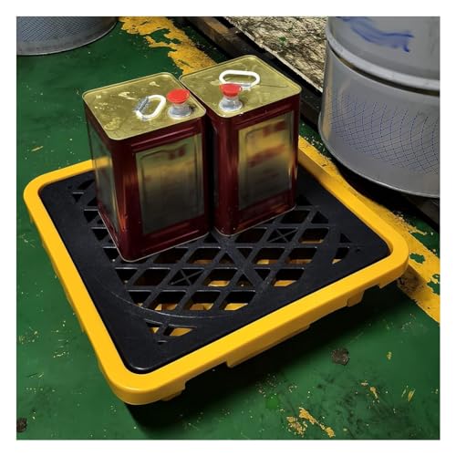 Industrial Spill Containment Pallet - Stackable Oil Leak Tray for Warehouse and Laboratory Use 1pc(4L/33x33x5.8 Cm)