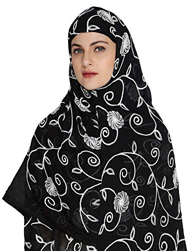 Women's Embroidered Chiffon Scarf Pashmina Shawls and Wraps for Evening Dress or Beach Cover Up Sarong Swimsuit Cover-Up3
