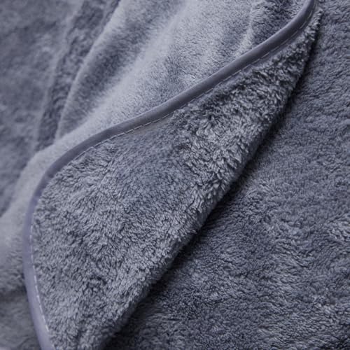 Image of Microfiber Large Bath Towels | (70x140) Extra Soft Plush & Quick Dry High Absorbency with Large Size Towels for Bathing (Grey, Pack of 1)