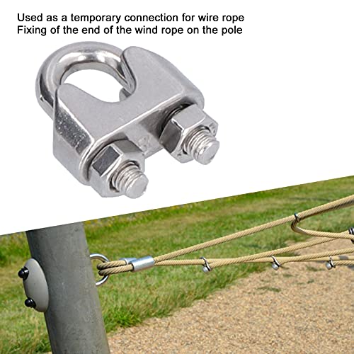 ANKROYU 20 Pieces Wire Rope Clamp, 304 Stainless Steel Hardware Rigging Wire Clamp, Wire Clip Wire Clamp(M2(2mm))