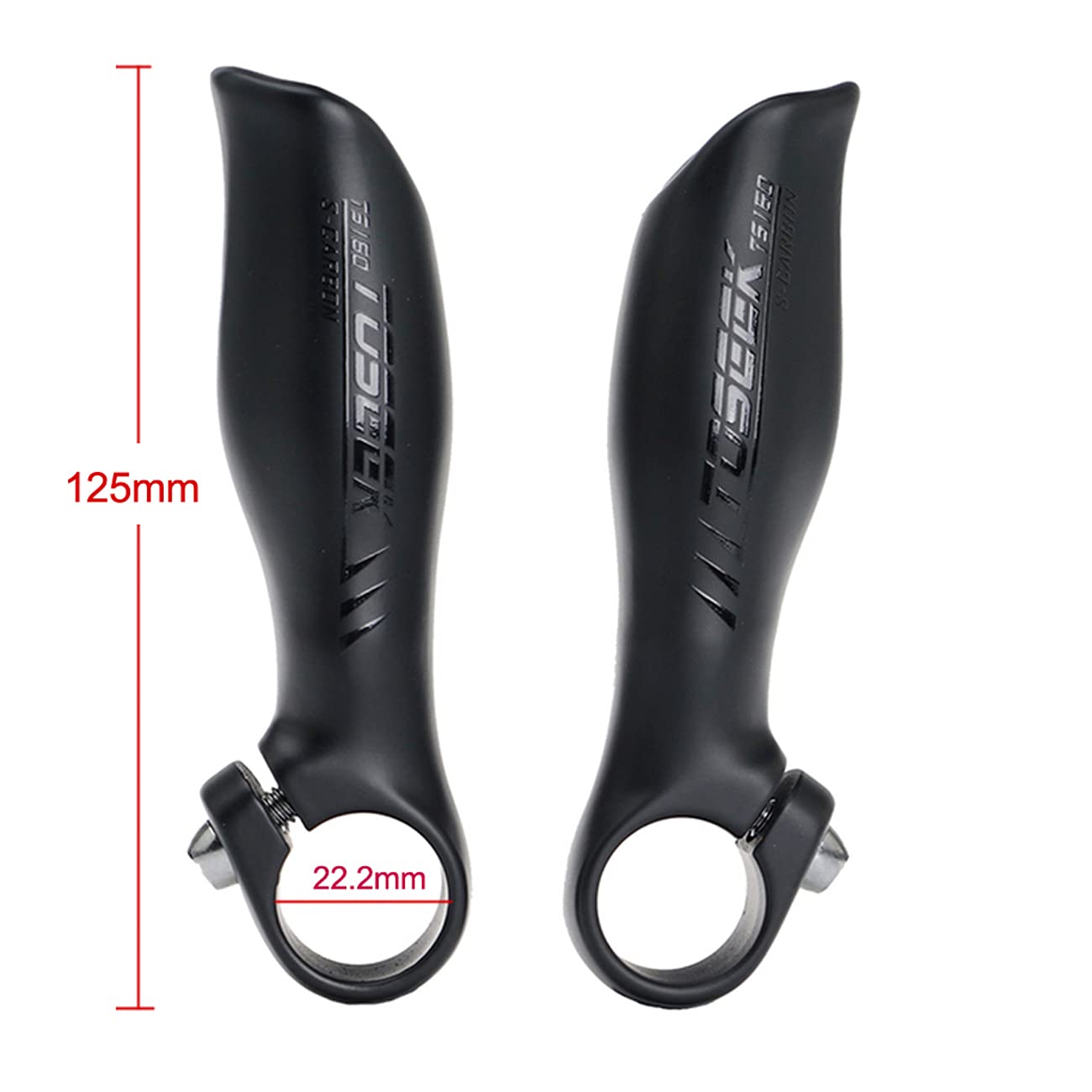 TOSEEK MTB Lenkerhörnchen Carbon Fahrrad Bar Ends Hörnchen Fahrradlenkerenden 22.2mm