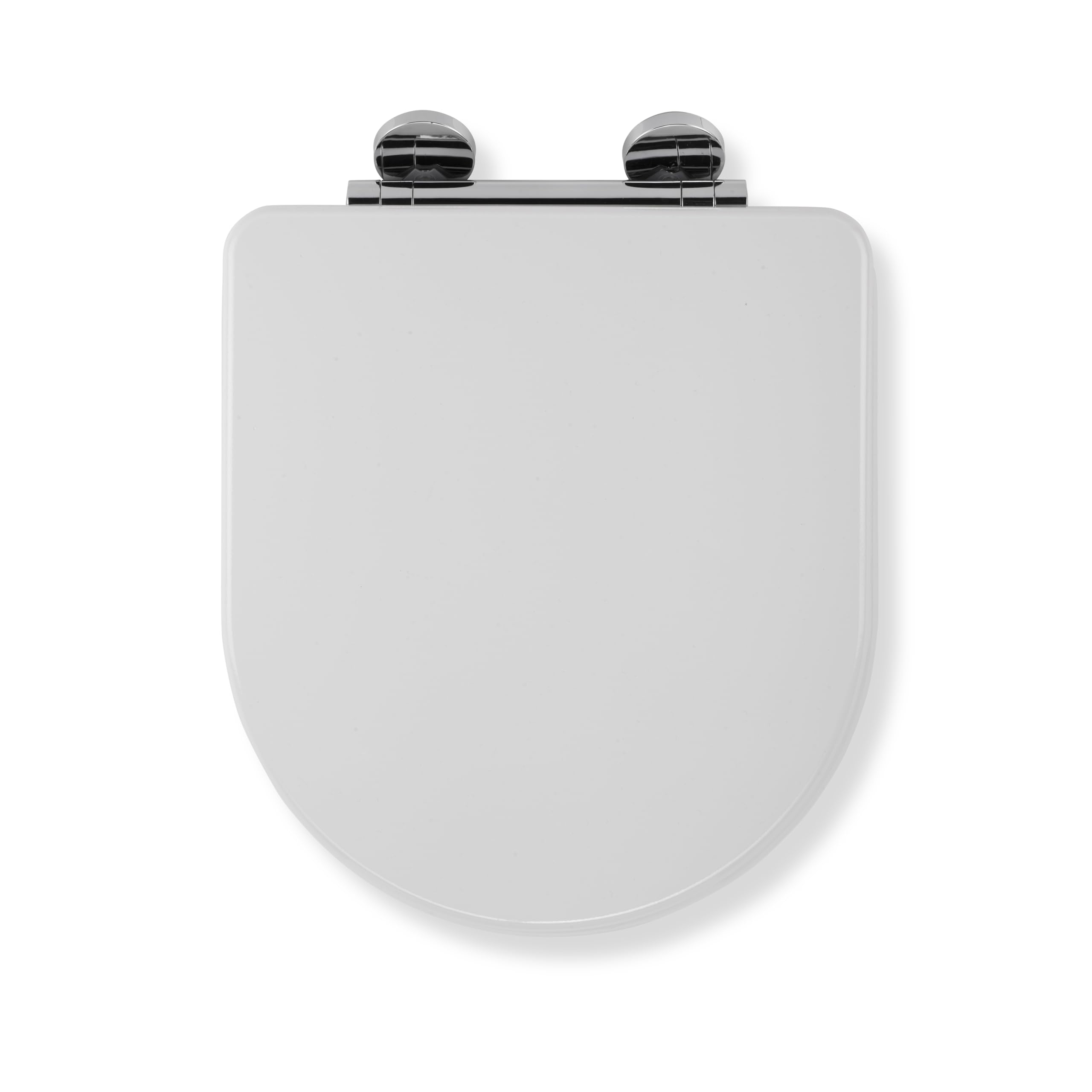 Croydex Flexi-Fix Garda D-Shape Always Fits Never Slips - Asiento de inodoro antibacteriano (madera, 43,2 x 37,2 x 6 cm), color blanco