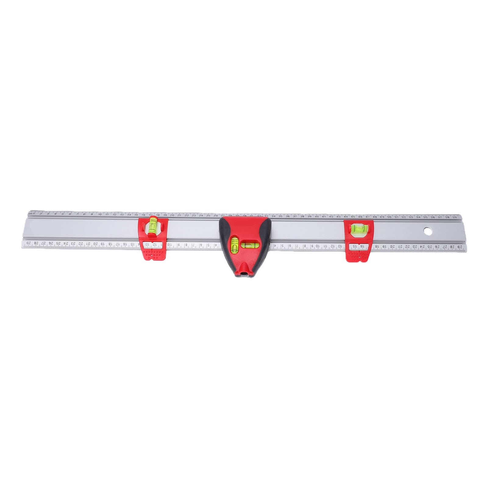 Narzędzie do Wieszania Obrazów, Linijka do Poziomowania Ramy ze Stopu Aluminium o Długości 60 Cm z Wbudowanymi Poziomicami Poziomego Ułożenia w Pionie, Prowadnica Montażu na ścianie dla Ram,