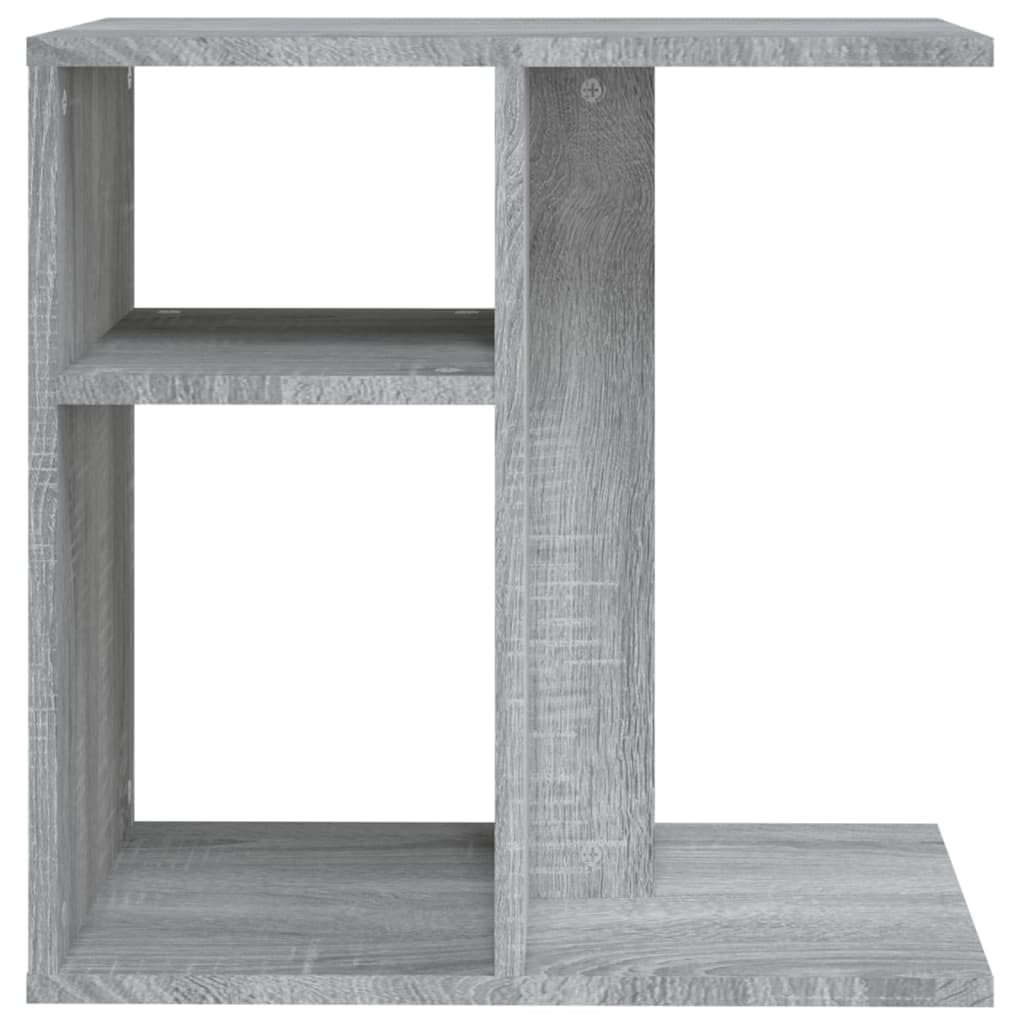Beistelltisch Grau Sonoma Holzwerkstoff 50x30x50 cm, Flexibler Couchtisch mit Ablagefach, Sofatisch und Ablagetisch für Wohnzimmer, Schlafzimmer, Flur, Balkon, vielseitiger Telefontisch