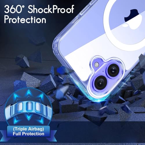 Image of WOW IMAGINE Ultra-Hybrid Back Case Cover for iPhone 16 Plus | Compatible with MagSafe | Drop and Camera Protection | Clear Back | Shock Proof Mobile Back Case for iPhone 16 Plus (PC+TPU, Transparent)