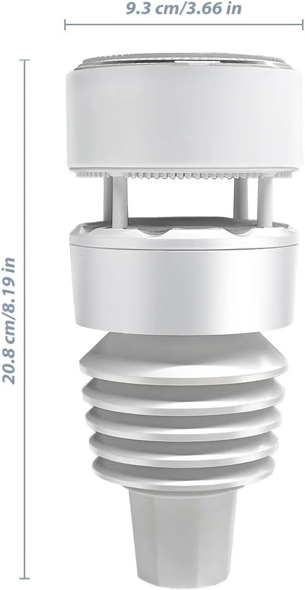 NURII WN90LP Modbus RS485 Piezoelectric Rain Gauge/Anemometer/Barometric/Temperature/Humidity/Solar Light