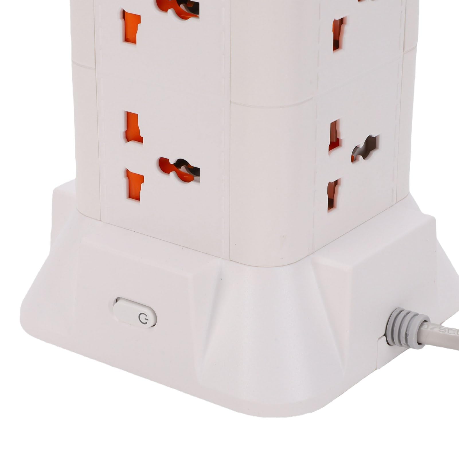 Ciabatta a Torre con Luce, 15 Prese e 3 Porte USB (Spina europea | Presa a Torre Multipresa, 15 CA 3 USB, Luce di Protezione da Sovraccarico, ABS Ignifugo, Dormitorio per Scrivania da Ufficio