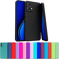 Capa Capinha Case Compatível Motorola Moto G84 Silicone Aveludada Com Proteção De Câmera (PRETO)