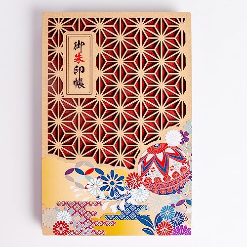 木製表紙 御朱印帳 麻の葉 158011836