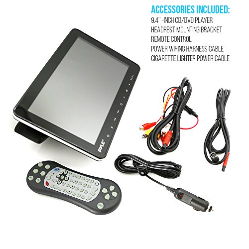 Pyle Universal Car Headrest Mount Monitor-9.4 Inch Vehicle Multimedia Cd Dvd Player-Smart Audio Video Entertainment System W/Hdmi & Hi-Res Tv Lcd Screen - Includes Mounting Bracket - Plhrdvd904,Black #TOP6