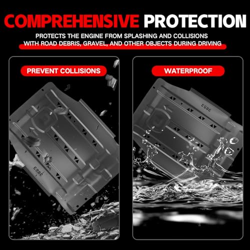 Image of Transmission Skid Plate Engine Splash Guard with mounting Screws Compatible with 2015-2022 Ford F150 Protection Plate Replace OEM Under Diaper