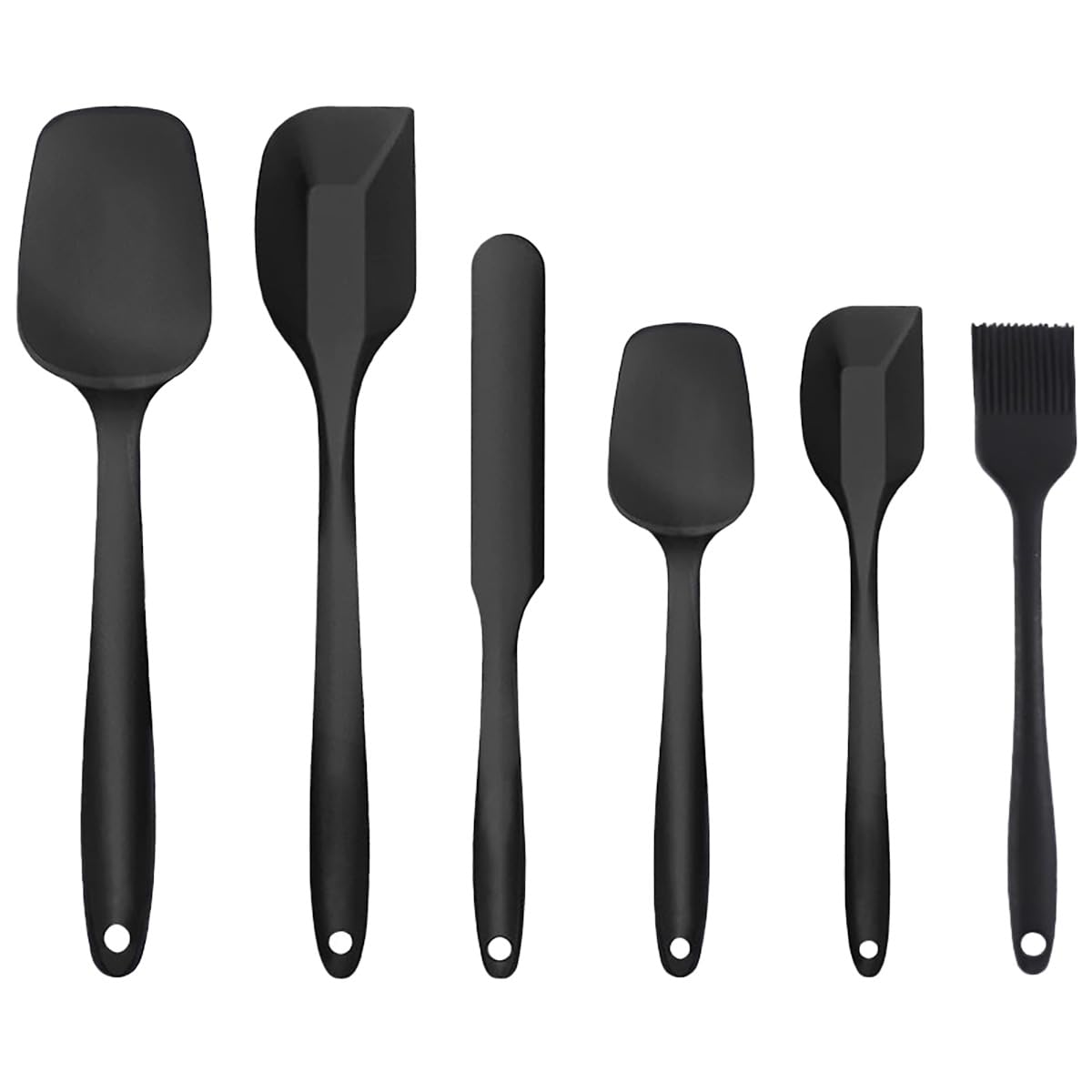 6-Piece Silicone Spatula Set (Individually Packaged) - Heat-Resistant Food-Grade Baking Tools, Seamless Non-Stick Design for Cooking and Mixing, Dishwasher Safe Kitchen Utensils.