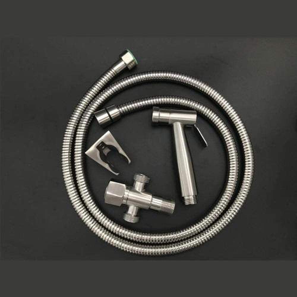 Muslim Shower Cloth & ABS Diaper Sprayer Kit - Wall-Mounted Stainless Steel Bidet Spray Gun Set