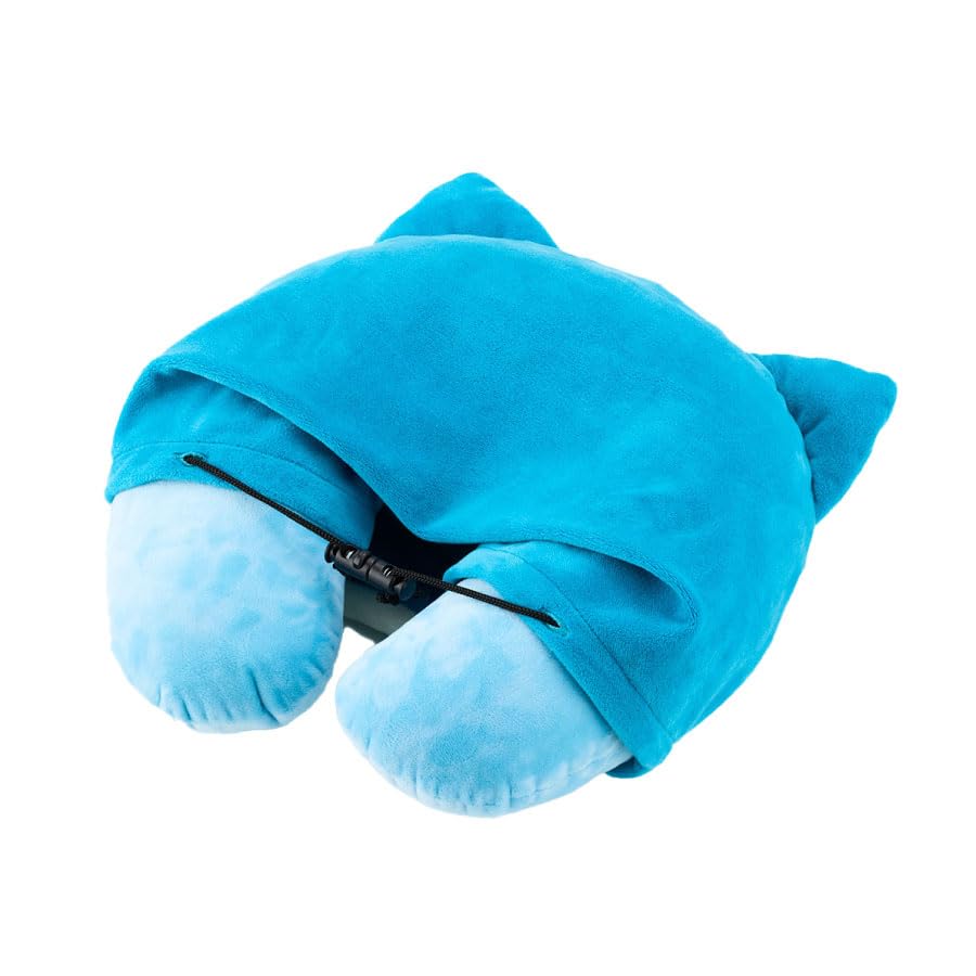 Amazon｜ポケモン フード付きネックピロー カビゴン ブルー