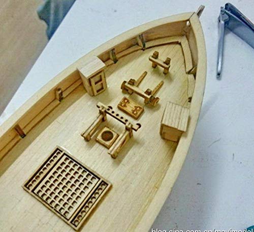 SIourso Modell Hobby Segelboot Modellbausatz: Harvey 1847 Westernschiff Holzmodell & Free 2 Stück Holzfässerschiff… – Bild 4