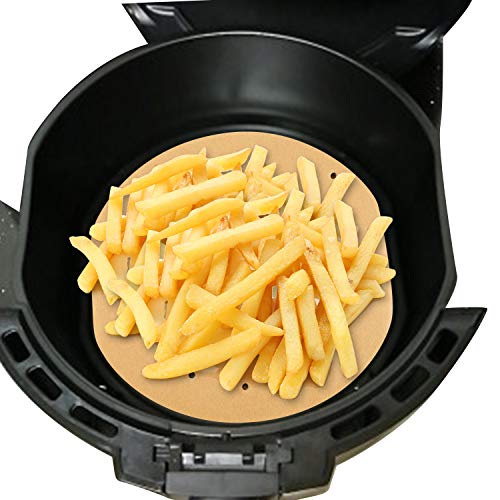 Beasea Perforated Parchment Paper, 200Pcs 7 Inch Air Fryer Unbleached Filter Paper Square Air Fryer Disposable Paper Liners Bamboo Steamer Papers For Air Fryer And Steaming Basket #TOP2