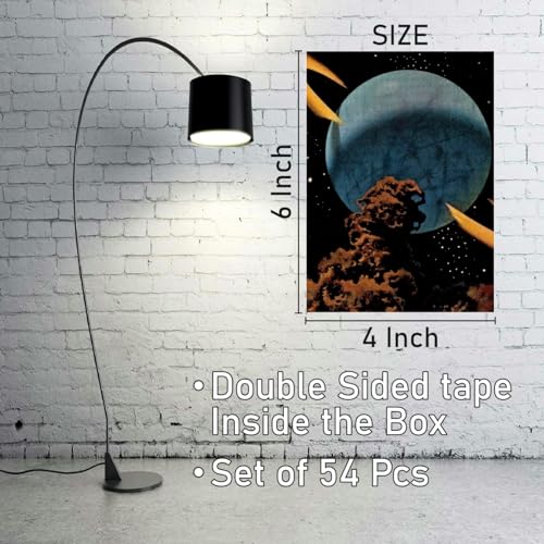 Image of SAW Space Posters - Pack of 54 | 4 x 6 Inches | Aesthetic Wall Art | Living Room, Bedroom, Office