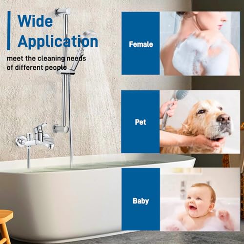 Badewannenarmatur Wannenarmatur Mischbatterie Badewanne Wasserhahn Einhebel Wandmontage Duscharmatur 1/2 Zoll Brauseabgang und Wannenfüll, Chrom Aufputz Wasserhahn für Dusche und Wanne (Silber)