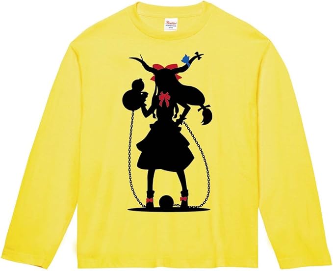 Amazon 伊吹 萃香 東方 シルエット 影絵 イラスト カラー デザイン Tシャツ 長袖 Tシャツ カットソー 通販