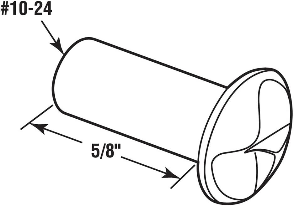 Sentry Supply 651-0454#10-24 x 5/8 in. Chrome One Way Barrel Nut (100 Pack)