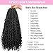 Unionbeauty 8 Packs Boho Box Braids 18 Inch Fluffy Bohemian Hippie Braids Distressed Goddess Box Braids Hair Curly Ends Pre-looped Crochet Hair Synthetic Braiding Hair Extension for Black Woman 1B#